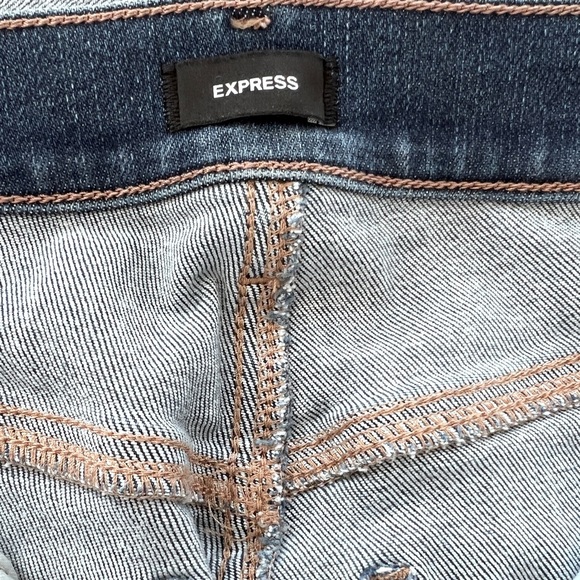 Express Blue Straight Leg Jeans - Picture 8 of 9